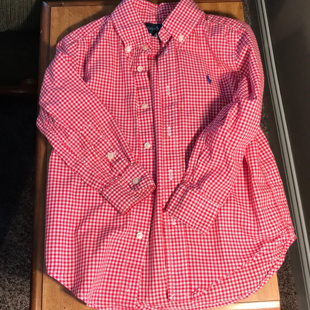 Polo long sleeve button down size 4